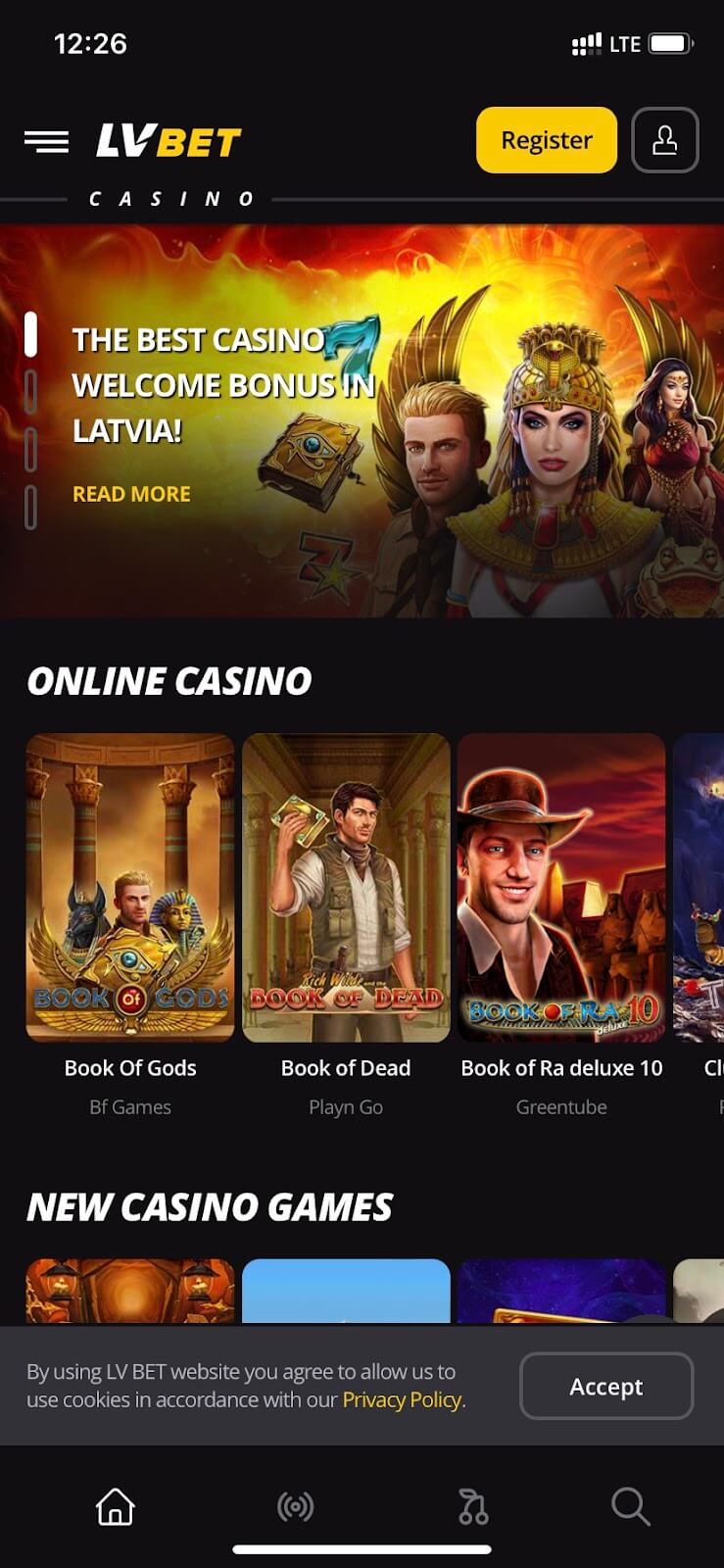 LVBET mobilā lietotne Lvbet