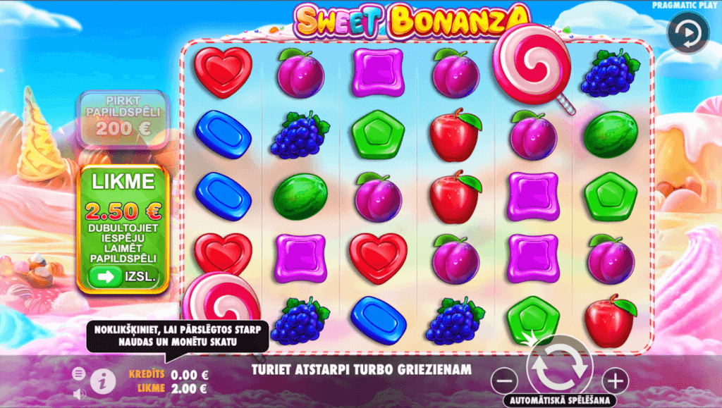 Sweet Bonanza spēļu automāts