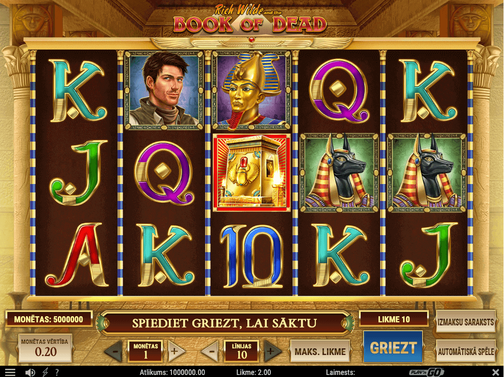Book of Dead online spēļu automāts