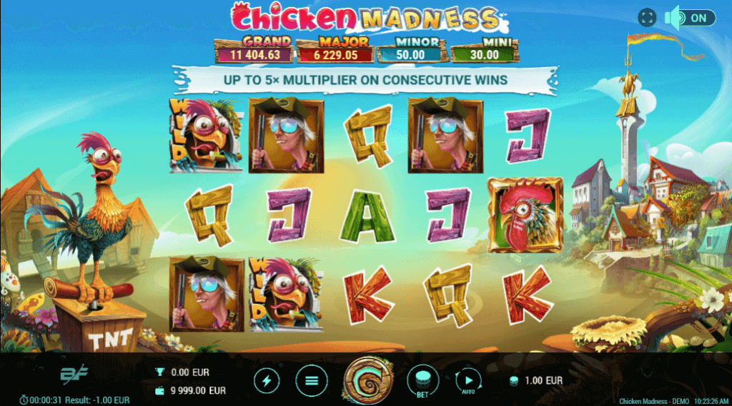Chicken Madness spēļu automāts