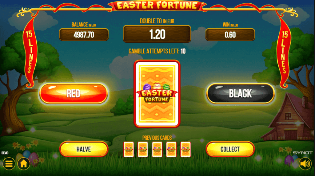 Spēļu automāta Easter Fortune riska spēle