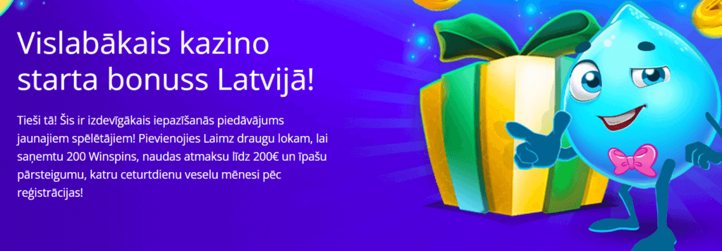 Laimz kazino starta bonuss