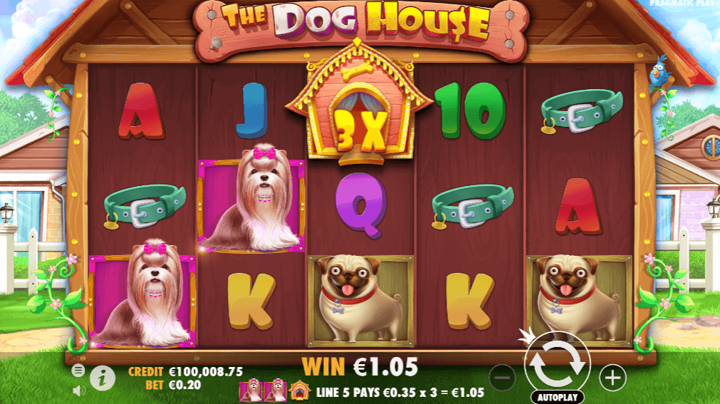 Pragmatic Play spēles The Dog House ekrānšāviņš