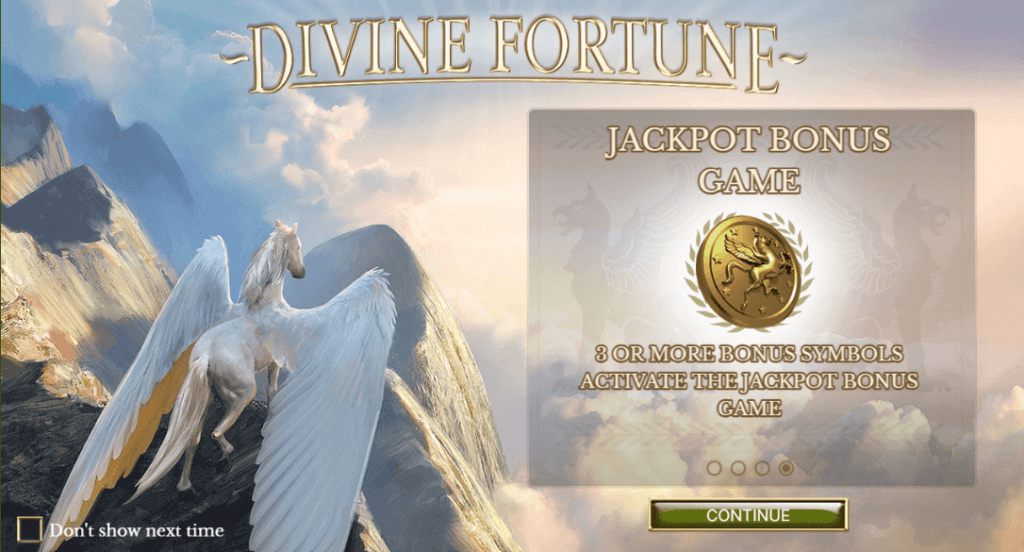 Divine Fortune džekpota papildspēle