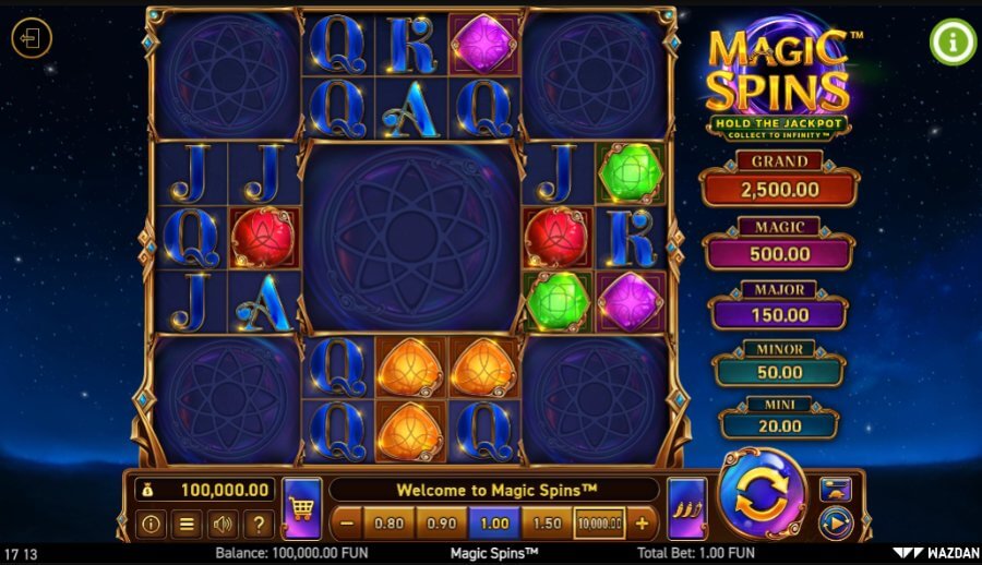 Magic Spins spēļu automāts no Wazdan