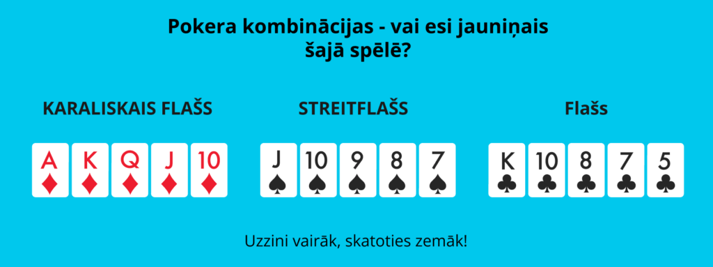 3 pokera kombinācijas 