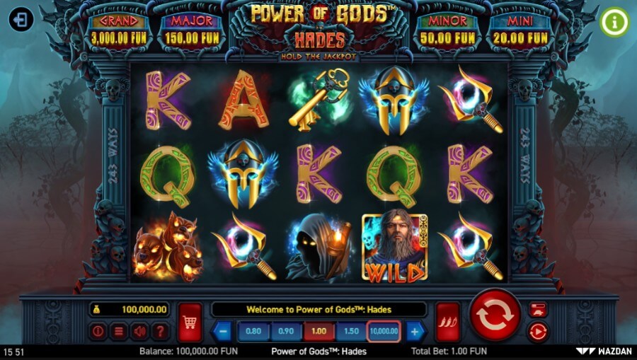 Power of Gods: Hades spēļu automāts no Wazdan