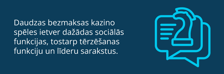 Bezmaksas kazino spēļu sociālās funkcijas