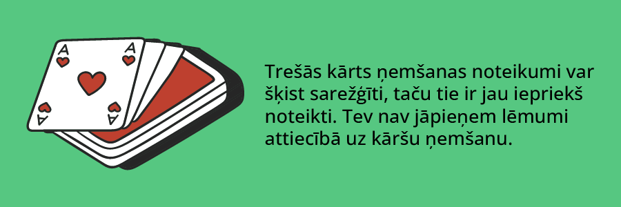 Trešās kārts vilkšanas noteikumi bakarā