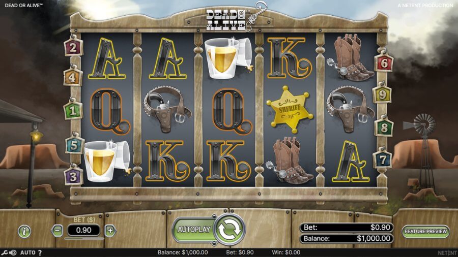 Dead or Alive spēļu automāts no NetEnt