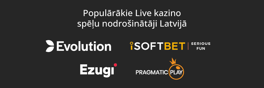 Populārākie Live kazino spēļu nodrošinātāji Latvijā