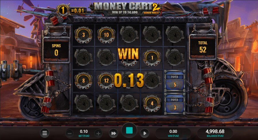 Laimests spēļu automātā Money Cart 2