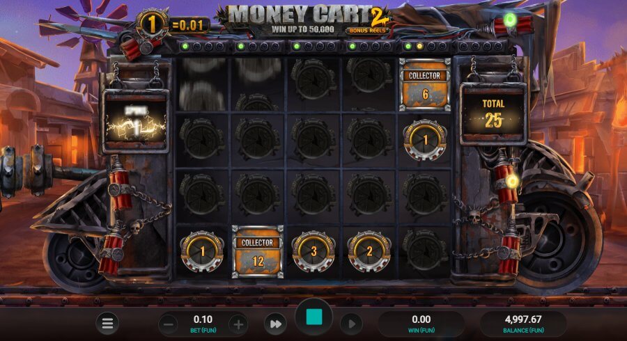Hold and Win funkcija spēļu automātā Money Cart 2
