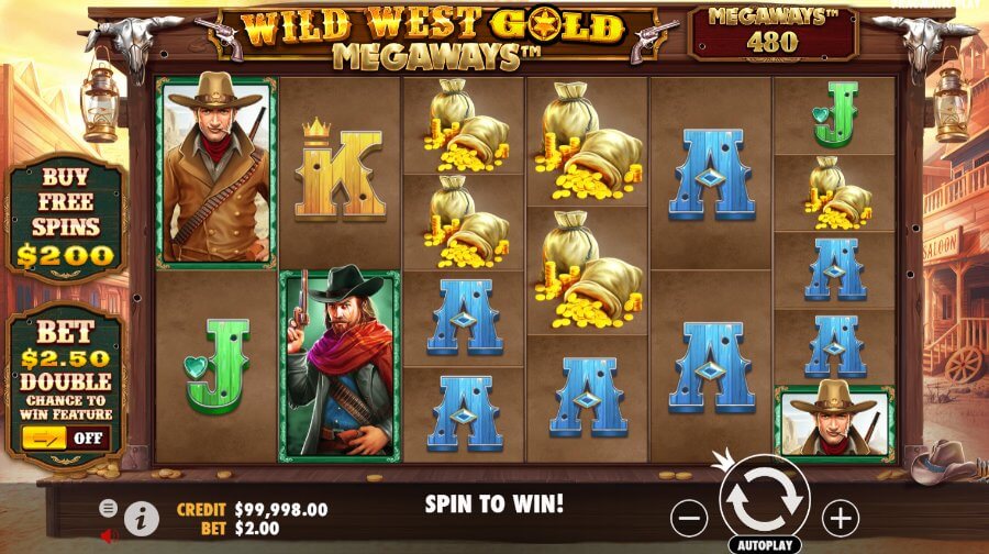Wild West Gold Megaways spēļu automāts no Pragmatic Play