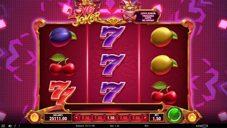 Play'n GO spēļu automāta Love Joker ekrānšāviņš