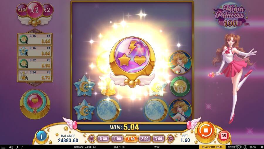 Moon Princess 100 spēļu automāta Trinity funkcija