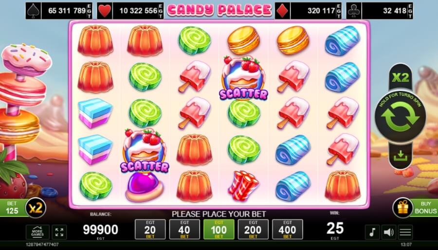 Candy Palace spēļu automāts no Amusnet Interactive