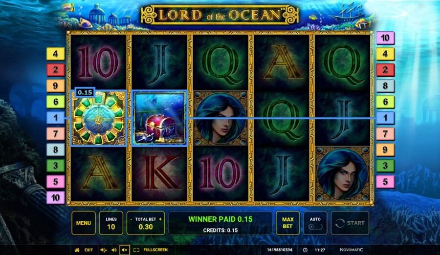 Lord of the Ocean spēļu automāta Scatter simbols