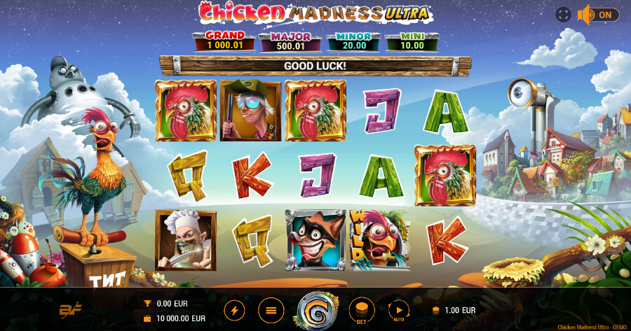 Chicken Maddness Ultra Lieldienu spēļu automāts no BF Games