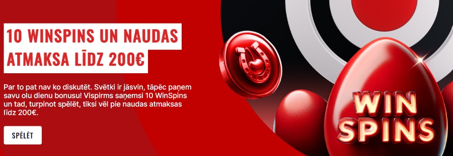 Optibet Lieldienu piedāvājums Winspins un cashback 